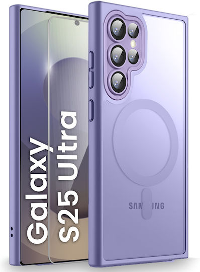 Samsung Galaxy S25 Ultra Magsafe Erbord Matte Case Purple + Screen Glass