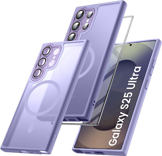 Samsung Galaxy S25 Ultra Magsafe Erbord Matte Case Purple + Screen Glass