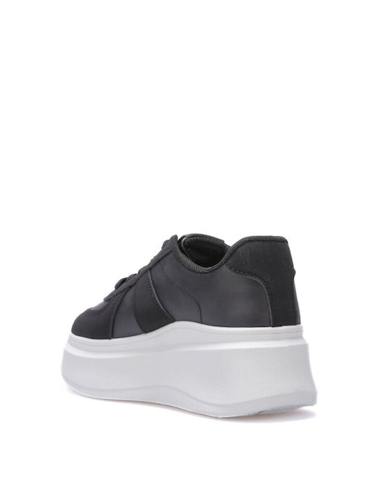 Γυναικεία Ανατομικά Flatforms Sneakers Μαύρα