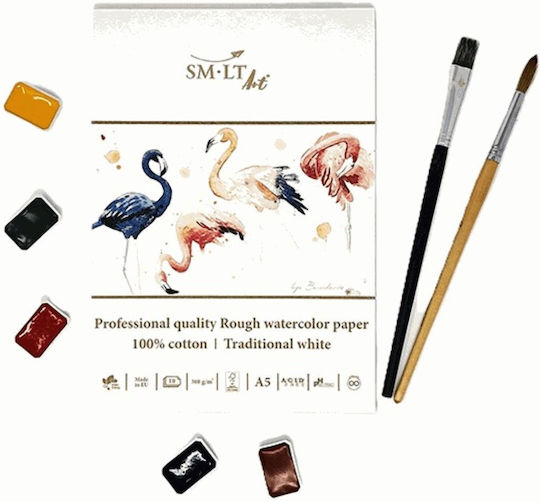 Smlt Art Professional Quality Rough Watercolor Paper Pad A5 300gsm 100% Cotton