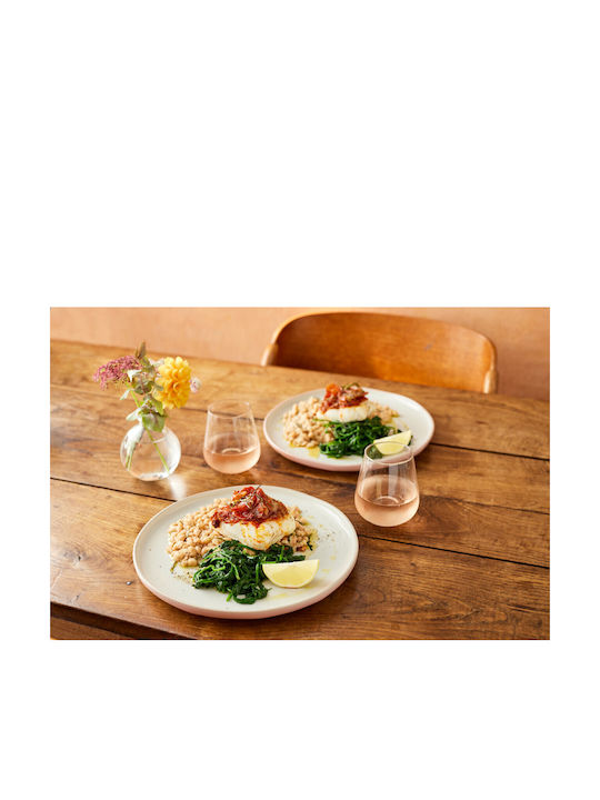 Jamie Oliver Πιάτο Ρηχό Κεραμικό Ροζ με Διάμετρο 27cm 4τμχ