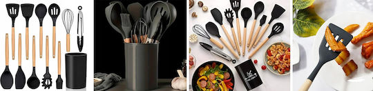H&S Collection Set de Gătit din Silicon 12buc Bej