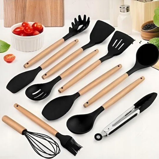 H&S Collection Set de Gătit din Silicon 12buc Bej