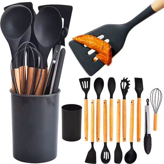 H&S Collection Set de Gătit din Silicon 12buc Bej