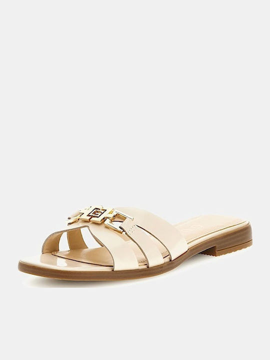Women's Flat Sandals in Ecru Color