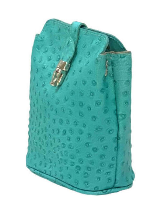 Leather Women's Bag Crossbody Turquoise
