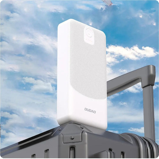 Dudao K10Pro Power Bank 20000mAh 10W с 2 USB-A порта Бял