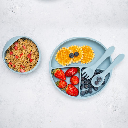 AppeKids Feeding Set made of Silicone Turquoise 5pcs