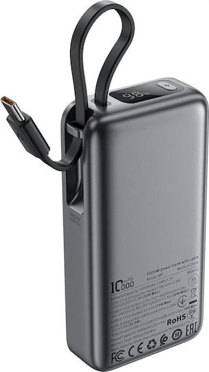 Acefast M7 Power Bank 10000mAh 30W with USB-A Port and USB-C Port Power Delivery Black