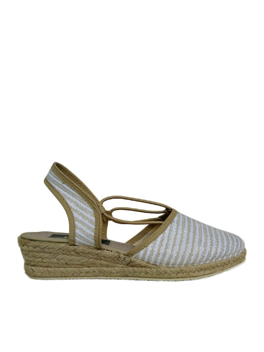 Damenplattformen im Espadrilles-Stil Beige