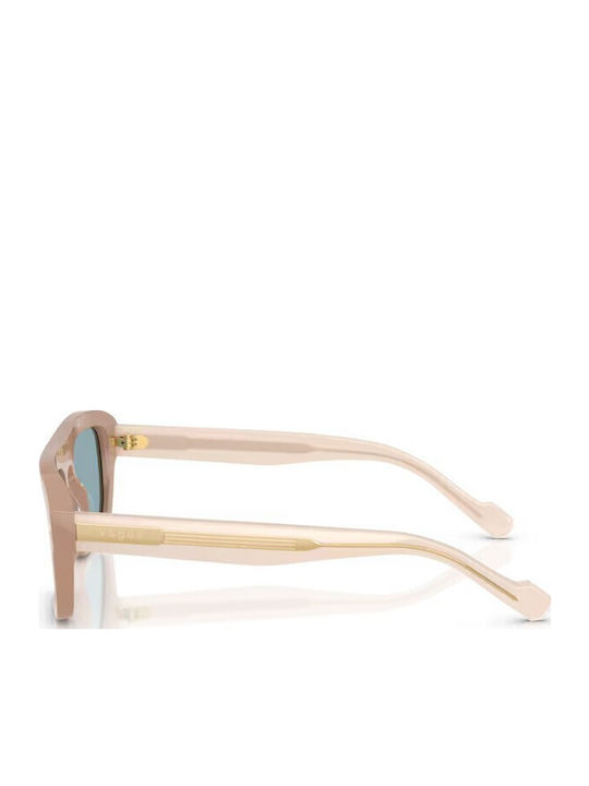 Vogue Unisex Sunglasses with Beige Horn-Rimmed Frame and Light Blue Lens VO5620S 321680