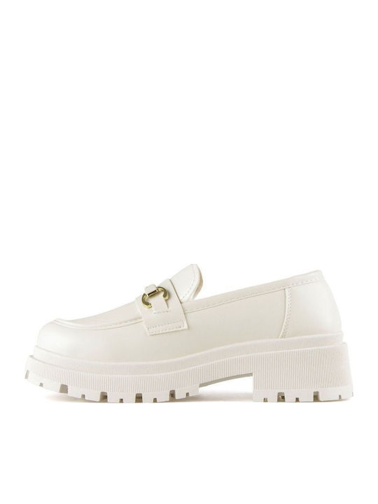 Дамски Loafers в Бежов Цвят moc-JRX-190 (crm)