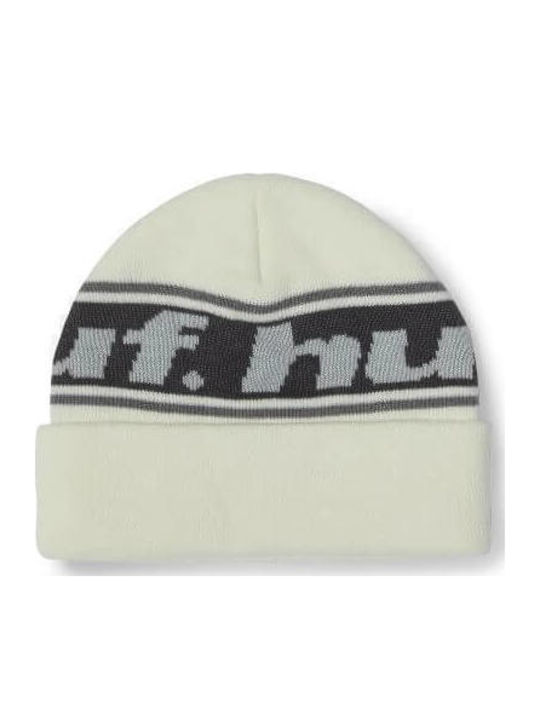 Continual Cuff Beanie Unisex Beanie Knitted in Beige color