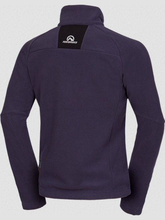 Ανδρική Ζακέτα Fleece PURPLE BLACK