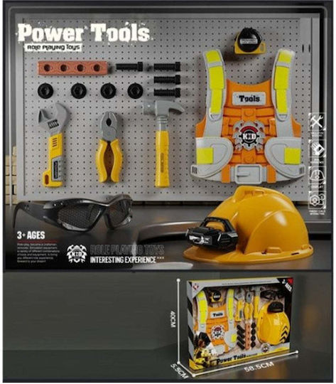 Yellow Tool Set Toy 14pcs