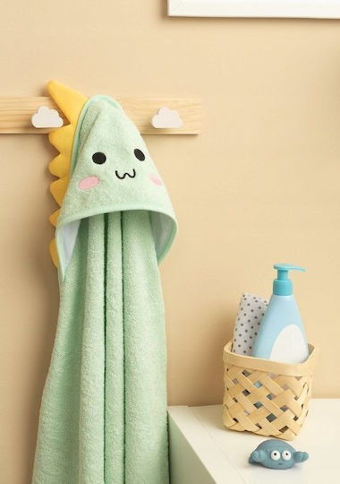 Sensillo Baby Hooded Towel with Hood Mint 100x100cm