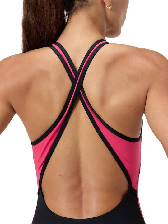 Speedo Activewear Swimsuit Black/Fuchsia