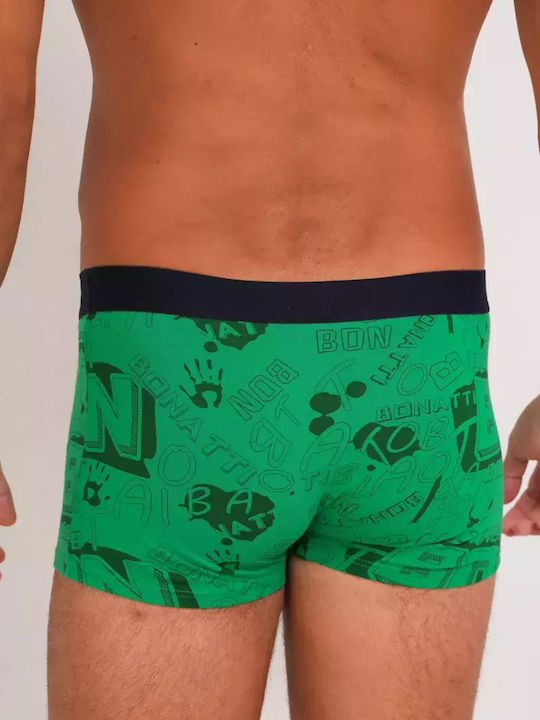 Men's Boxers Green with Patterns 3Pack
