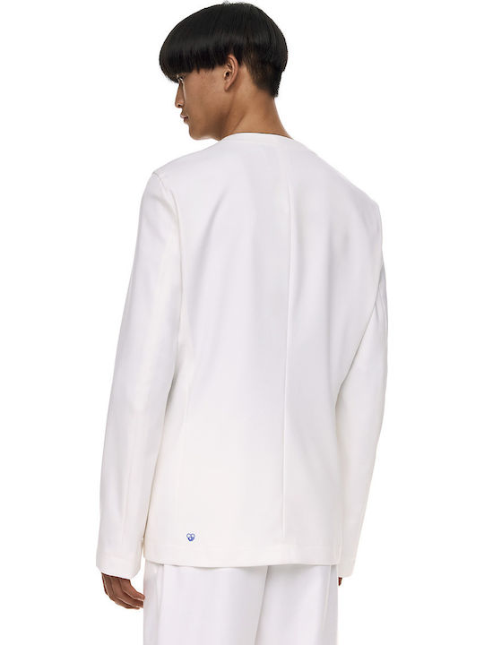 Men's Summer Suit Jacket Slim Fit White