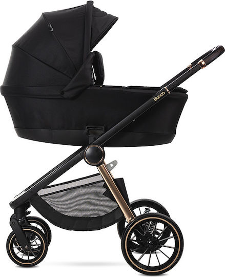 Lorelli Bianca Adjustable 3 in 1 Baby Stroller Suitable for Newborn Black