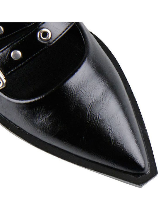 Pantofi balerini pentru femei Slingback cu Bareta in Negru Culori