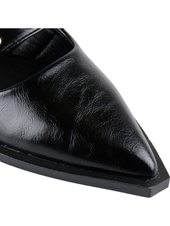 Pantofi balerini pentru femei Slingback cu Bareta in Negru Culori