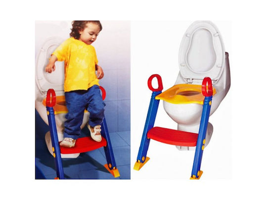ACP Toddler Toilet Seat with Footrest & Handles Multicolour