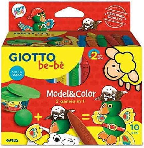 Giotto Be-Be Model & Color Crayons Set 10 Colours
