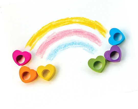 Ooly Heart Set de creioane colorate cu 6 culori