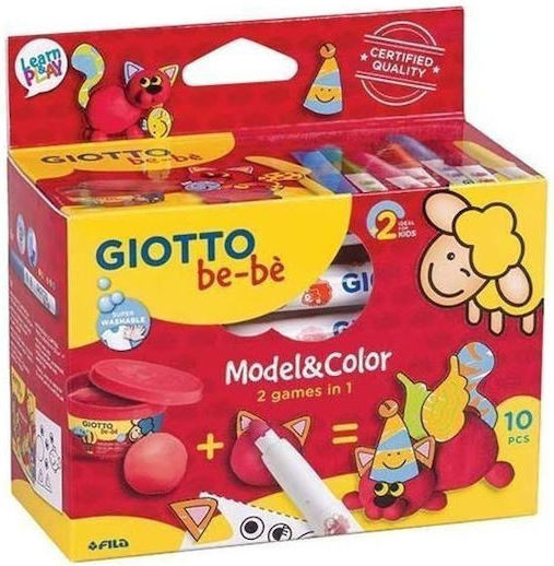 Giotto Be-Be Model & Color Crayons Set 10 Colours