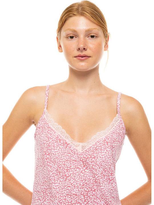 Pink Label Cămașă de noapte pentru Femei Leopard Rose