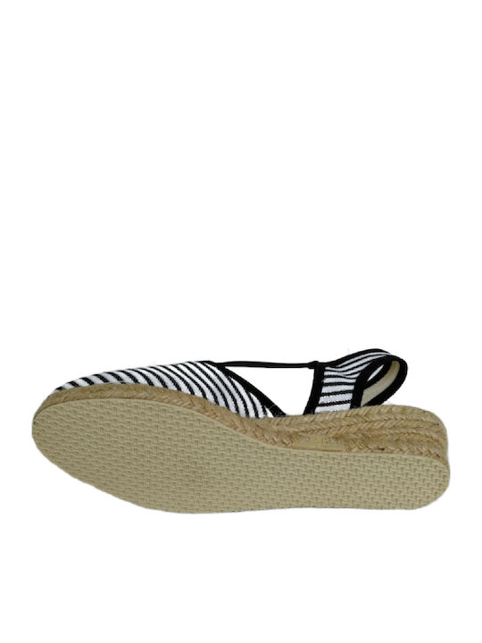 Damenplattformen im Espadrilles-Stil Schwarz
