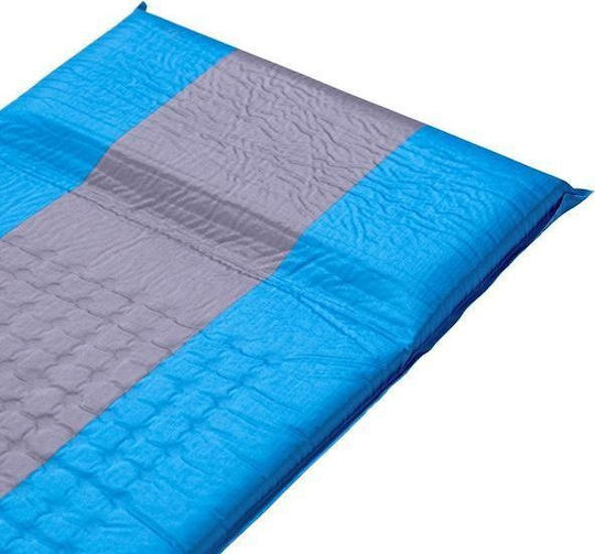 Nils Self-Inflating Single Camping Sleeping Mat 195x60cm Thickness 5cm in Blue color