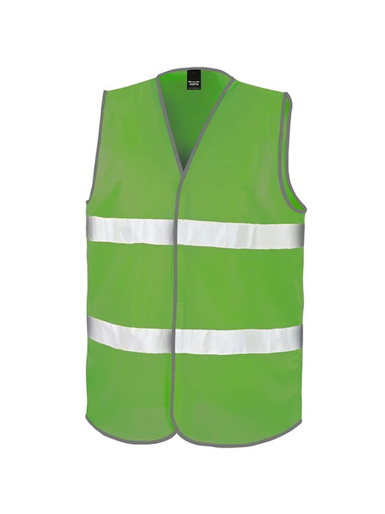 Result Core Enhanced Vis Safety Vest with Reflective Film Green Result Core Enhanced Vis Safety Vest with Reflective Film Green