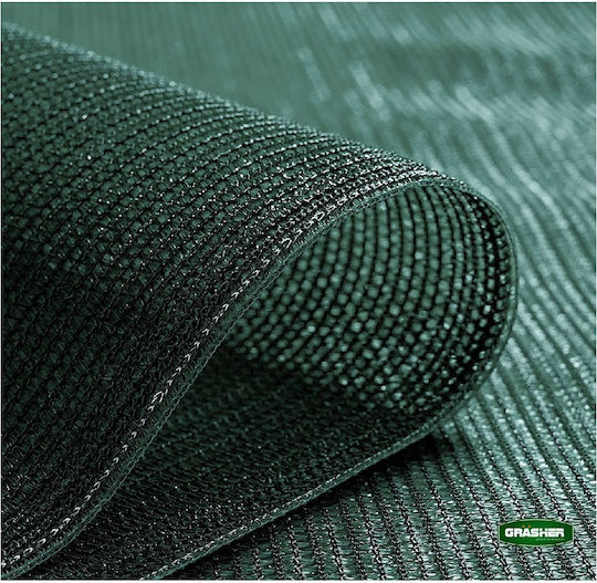 Grasher Ε220 Rectangular Shade Net Green in Roll 2x50m 180gr/m²