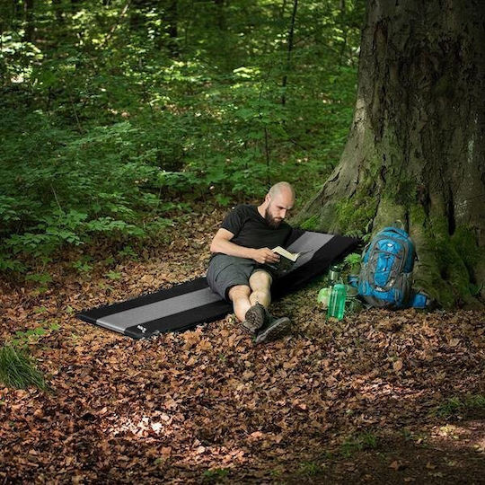 Abisal Αυτοφούσκωτο Μονό Υπόστρωμα Camping 195x60cm Πάχους 5cm Γκρι