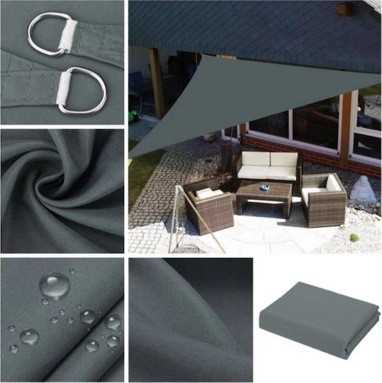 Saska Garden Triunghi Plasă / Material de Umbrire Gri 4x4m