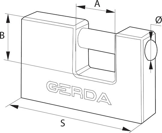 Gerda Bronze Padlock Brass with Key 90mm 1pcs