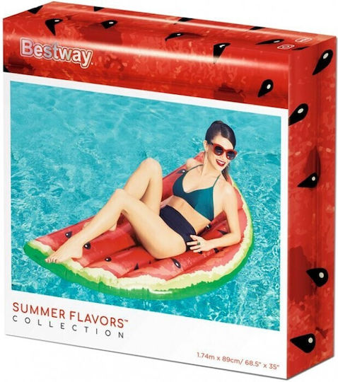 Bestway Inflatable Pool Mattress Strawberry Red 156x144cm