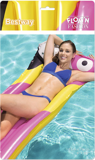 Bestway Tropical Bird Aufblasbares Pool-Luftmatratze Flamingo Rosa 183x76cm