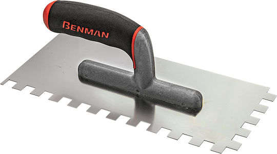 Benman Шпатула за плочки Inox Одонтотή 280x130мм с Пластмасова Дръжка със зъб 6x6mm 70988