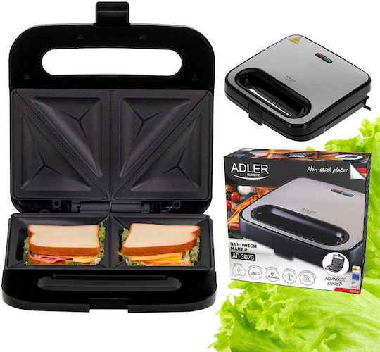 Adler Tabletop Electric Grill Ribbed Plate 750W 22cmx12.5cmcm