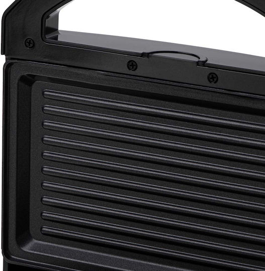 Adler Tabletop Electric Grill Ribbed Plate 750W 22cmx12.5cmcm