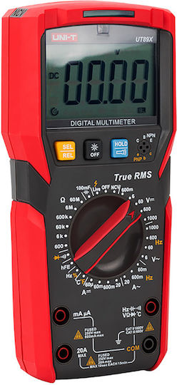 Uni-T Ψηφιακό Πολύμετρο True RMS με Μέτρηση AC / DC / Αντίστασης / Χωρητικότητας / Θερμοκρασίας UT89X