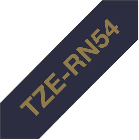 Brother P-touch 24mm Dark Blue Gold Ribbon Tape