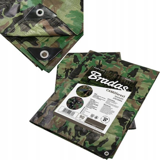 Camo Forest Waterproof Tarpaulin 3 x 3m 90g/m²