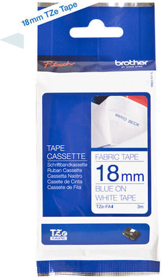 Brother Label Maker Tape 3m x 18mm in White Colour Compatible with Brother TZe/TZ