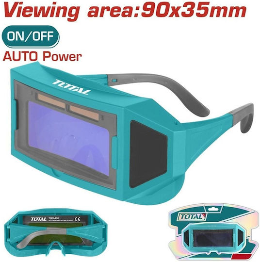 Total Electronic Welding Glasses Optical Field 90x35mm Green