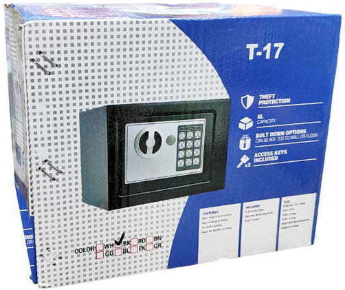 T-17 Safe with Digital Lock L25xW19xH19cm 0209004