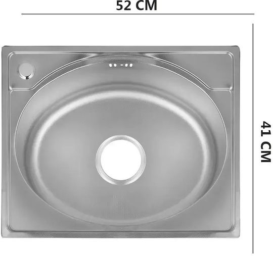 Freddo Ένθετος Νεροχύτης Inox Μ52xΠ41cm Ασημί
